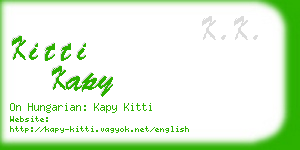 kitti kapy business card